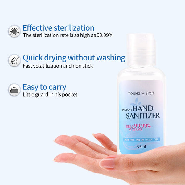 55ml Anti Virus Alcohol Hand Sanitizer Anti Bacteria Moisturizing Aloe Vera - shopngos