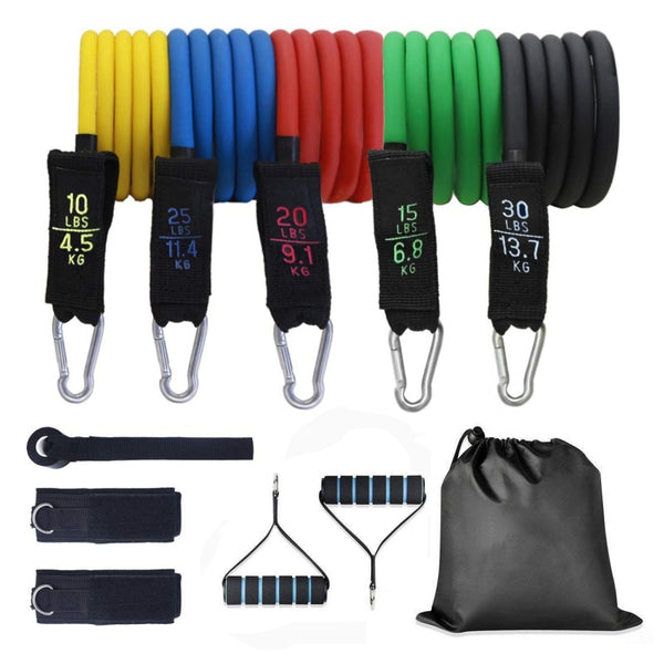 11pcs/set Pull Rope Fitness Resistance Bands Latex - shopngos