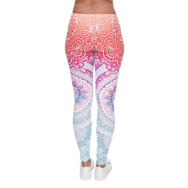 Aztec Round Ombre Printing leggings - shopngos