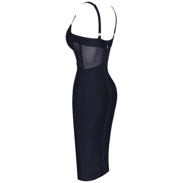 Summer Sexy Dress Mesh Insert Night Club Bodycon - shopngos