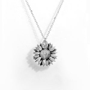 You are My Sunshine Engraved Necklace Sunflower Locket Necklace - shopngos