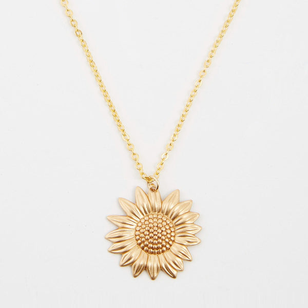 You are My Sunshine Engraved Necklace Sunflower Locket Necklace - shopngos