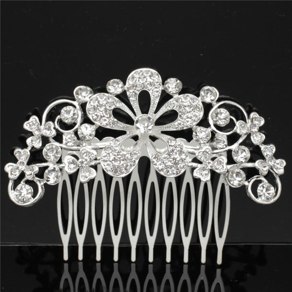 Bridal Accessories Wedding Alloy Rhinestone Hair Combs Tiara - shopngos