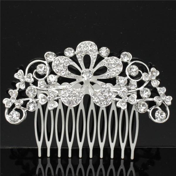 Bridal Accessories Wedding Alloy Rhinestone Hair Combs Tiara - shopngos