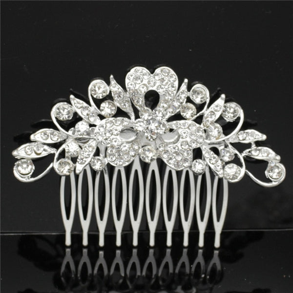 Bridal Accessories Wedding Alloy Rhinestone Hair Combs Tiara - shopngos