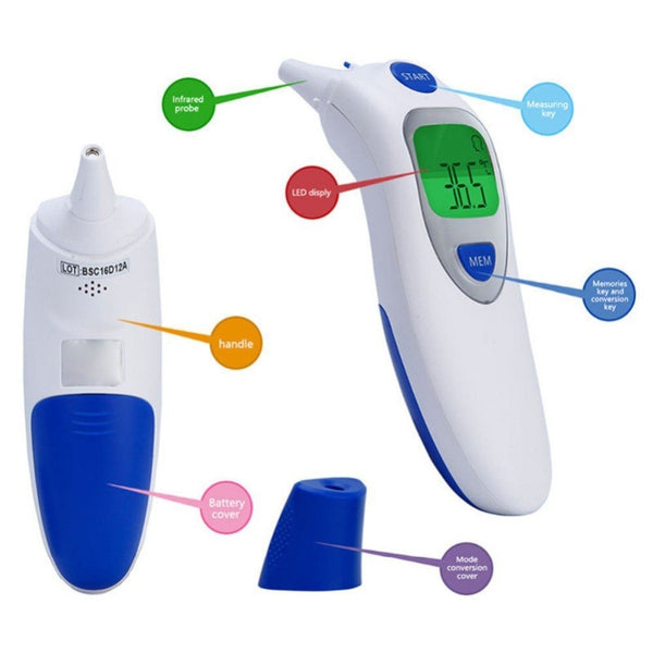 Dual Mode Adult Forehead Body Ear Thermometer Measurement With Alarm Function - shopngos