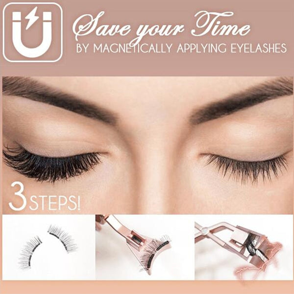 Magnetic Quantum Eyelash Curler With False Eyelashes - shopngos