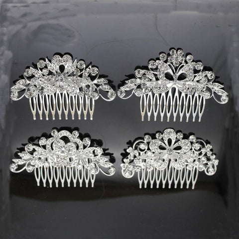 Bridal Accessories Wedding Alloy Rhinestone Hair Combs Tiara - shopngos