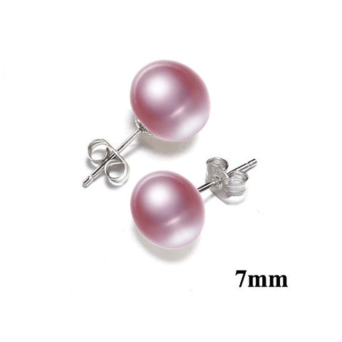 Real Freshwater Pearl Stud Earrings - shopngos