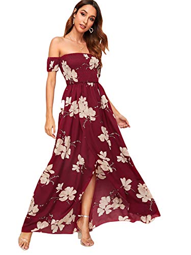 Women's Boho Floral Print Off Shoulder - shopngos