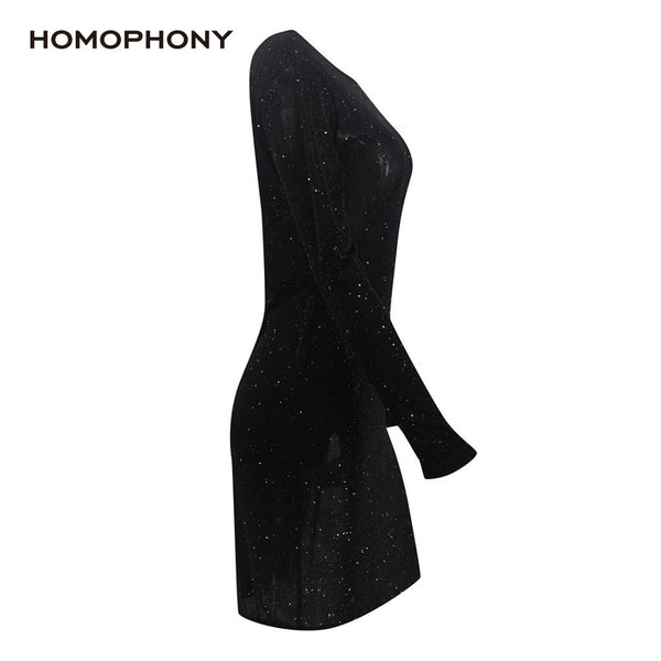 homophony Dress Grace Black Dress Knee-Length - shopngos