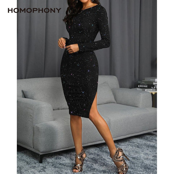 homophony Dress Grace Black Dress Knee-Length - shopngos