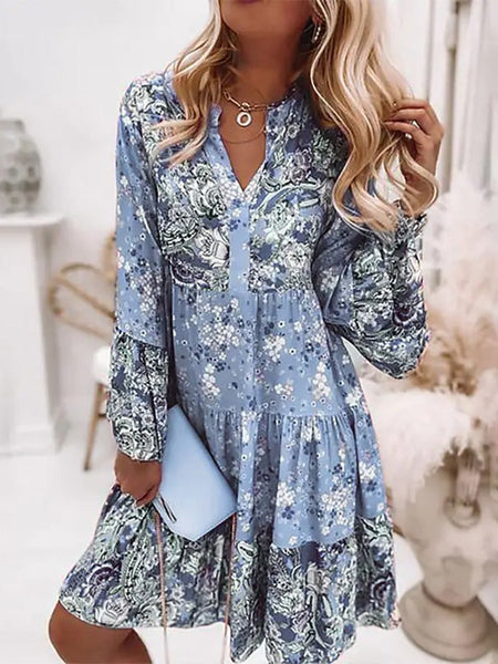 Tiny Floral Mini Dress - shopngos