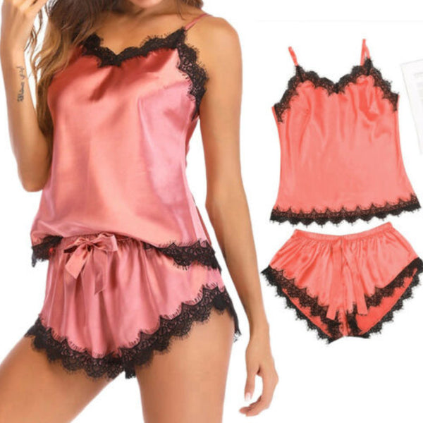 Lace satin sexy pyjamas - shopngos