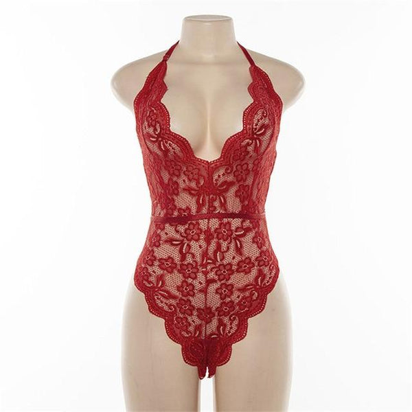 women deep V sheer bodysuits - shopngos