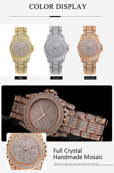 Women Quartz Watch Fashion Bling Casual - shopngos