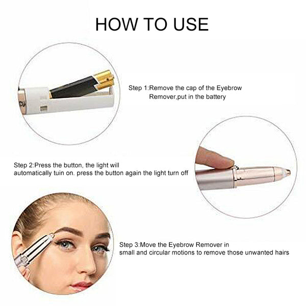 Eyebrow Trimmer Lipstick Brows Pen Hair Remover Painless - shopngos