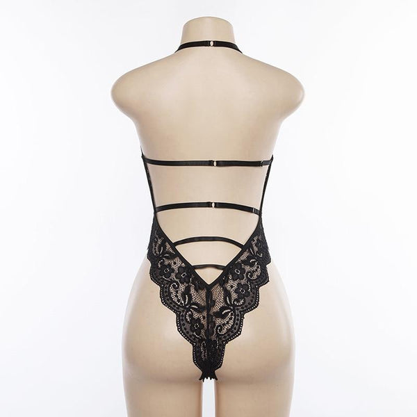 women deep V sheer bodysuits - shopngos