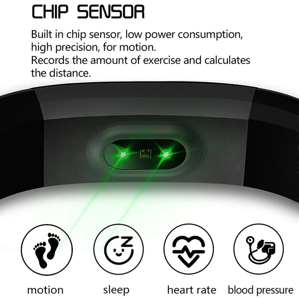 Smart Wristband fitness tracker Watch Health Heart Waterproof - shopngos