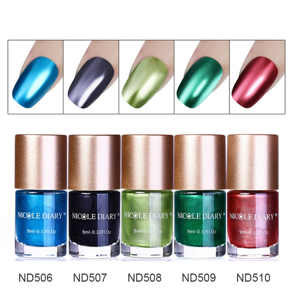 Holographic Metallic Chameleon Nail Polish Shell Stamping - shopngos