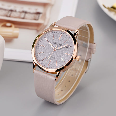 Luxury Brand Leather Quartz Women's - shopngos