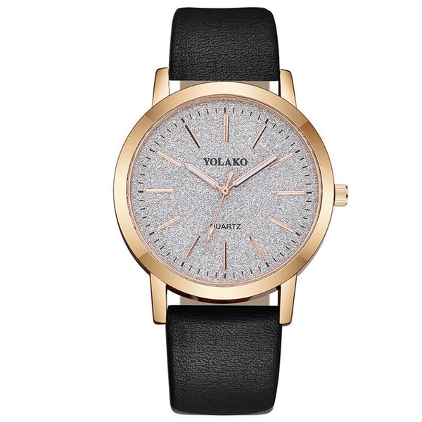 Luxury Brand Leather Quartz Women's - shopngos