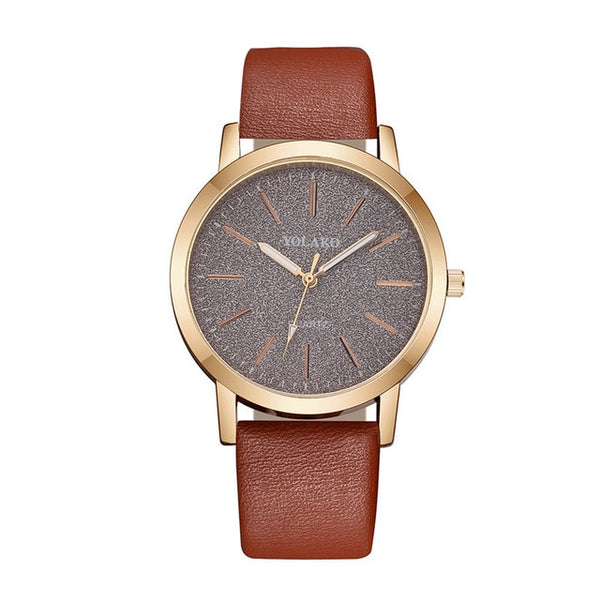 Luxury Brand Leather Quartz Women's - shopngos