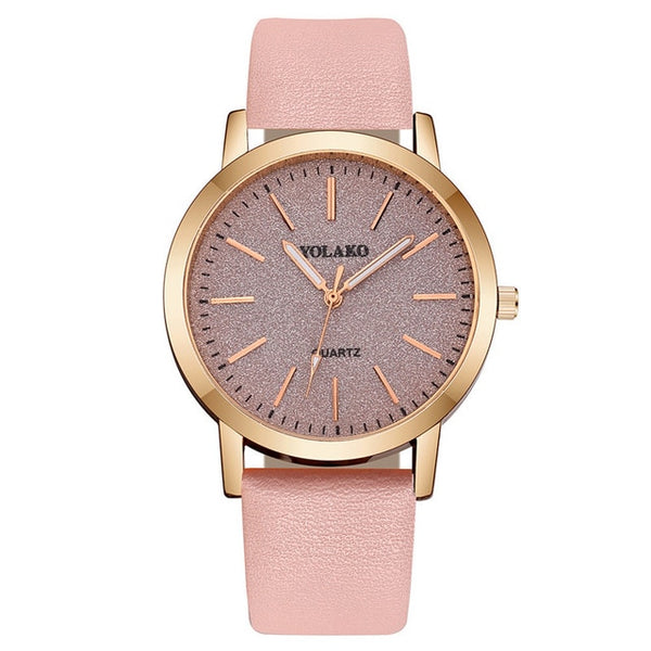 Luxury Brand Leather Quartz Women's - shopngos