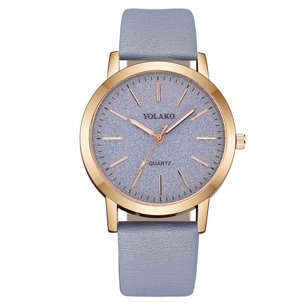 Luxury Brand Leather Quartz Women's - shopngos