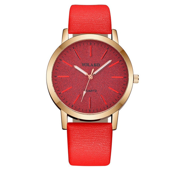 Luxury Brand Leather Quartz Women's - shopngos