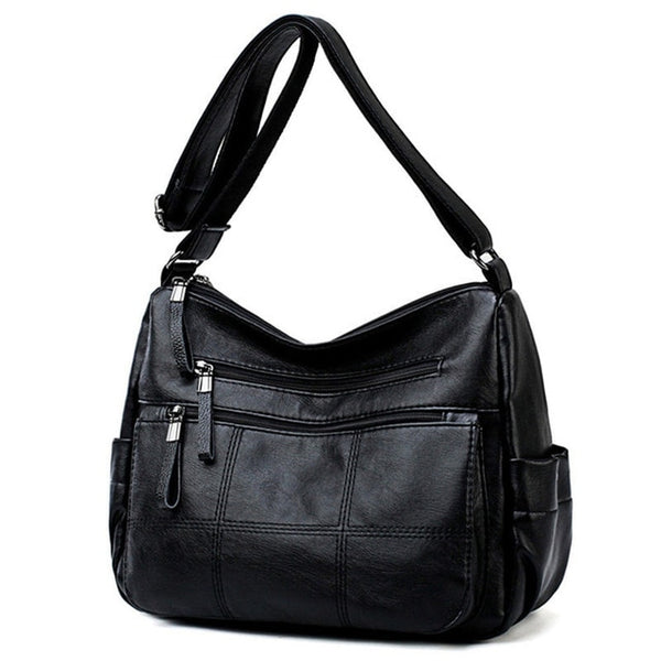 Soft Leather Luxury Crossbody Bolsa Louis - shopngos