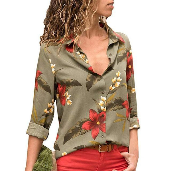 fashion Leisure Blouse Shirt Casual Tops - shopngos