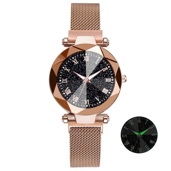 Luxury Starry Sky Stainless Steel Mesh Bracelet Watches - shopngos