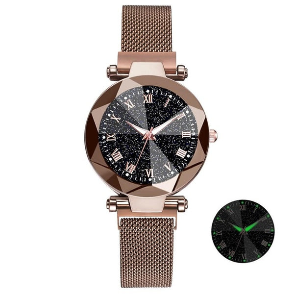 Luxury Starry Sky Stainless Steel Mesh Bracelet Watches - shopngos