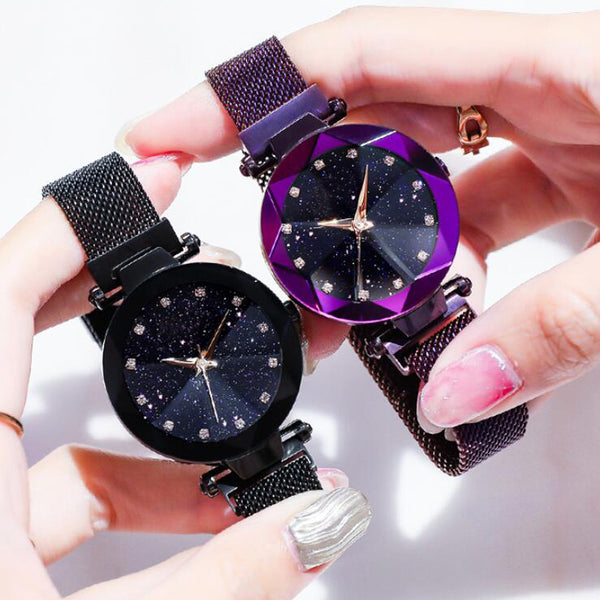 Luxury Starry Sky Stainless Steel Mesh Bracelet Watches - shopngos