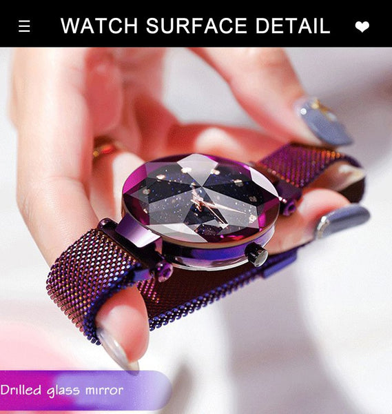 Luxury Starry Sky Stainless Steel Mesh Bracelet Watches - shopngos