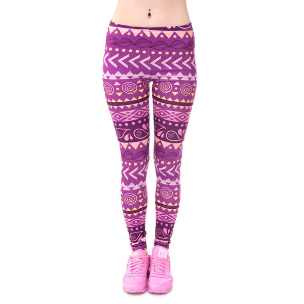 Aztec Round Ombre Printing leggings - shopngos