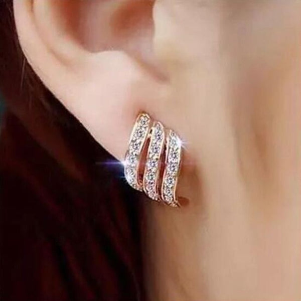 Crystal Flower Drop Earrings for Women new 2019 - shopngos