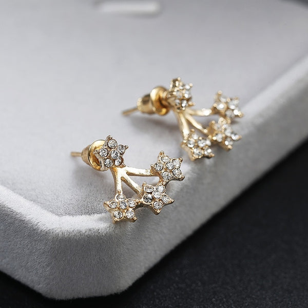 Crystal Flower Drop Earrings for Women new 2019 - shopngos