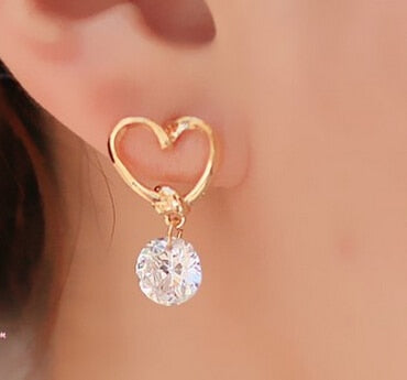 Crystal Flower Drop Earrings for Women new 2019 - shopngos