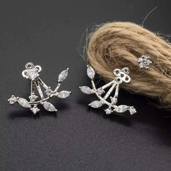 Crystal Flower Drop Earrings for Women new 2019 - shopngos