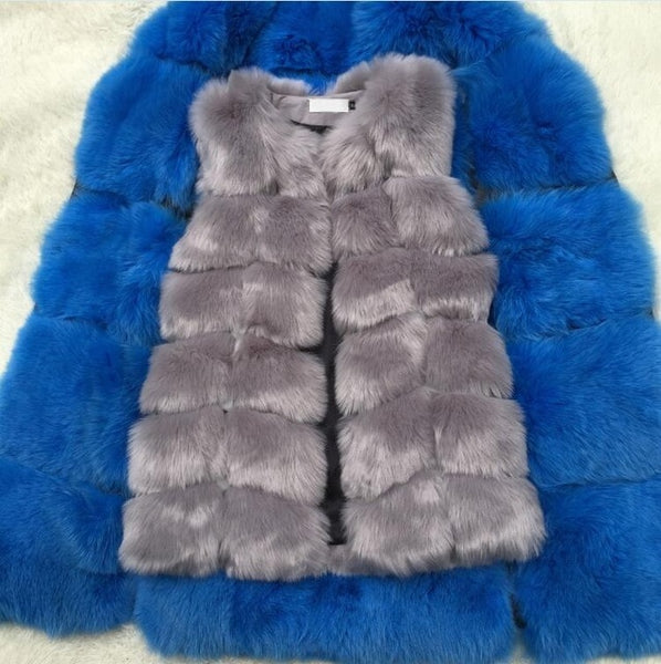 Silver Fox Fur Vest Women Winter - shopngos