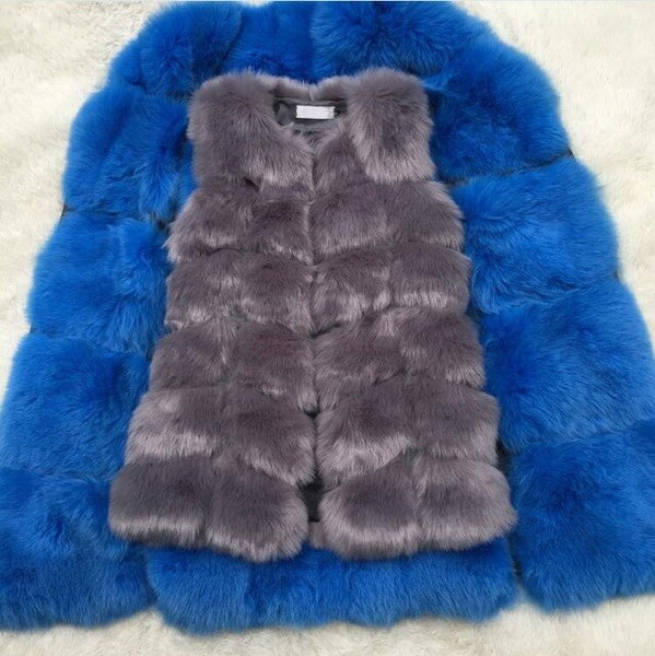 Silver Fox Fur Vest Women Winter - shopngos