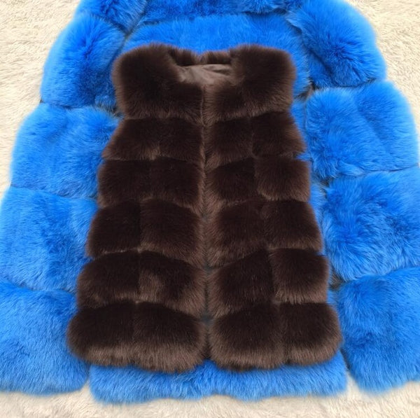 Silver Fox Fur Vest Women Winter - shopngos