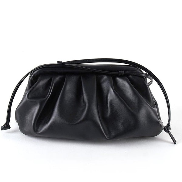 Cloud wrapped Soft Leather Madame Small Bag Single Shoulder Slant Dumpling Bag Handbag Day bags - shopngos