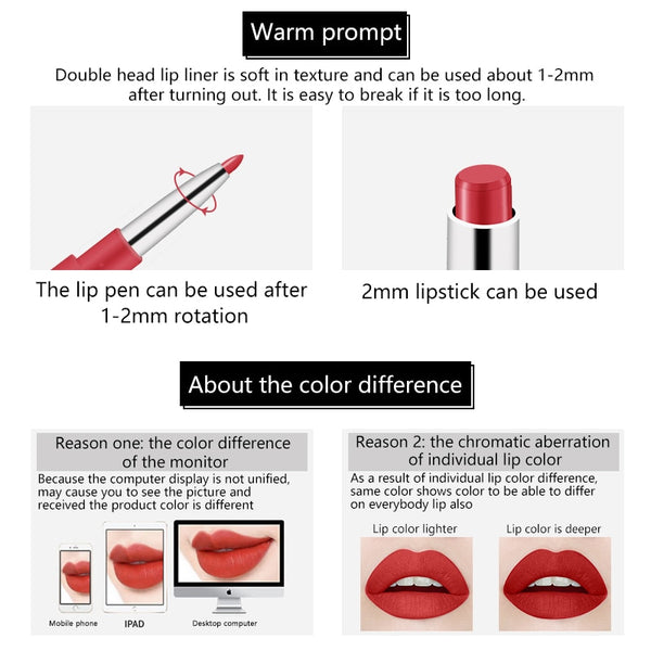 20 color lip makeup  liner waterproof long-lasting - shopngos