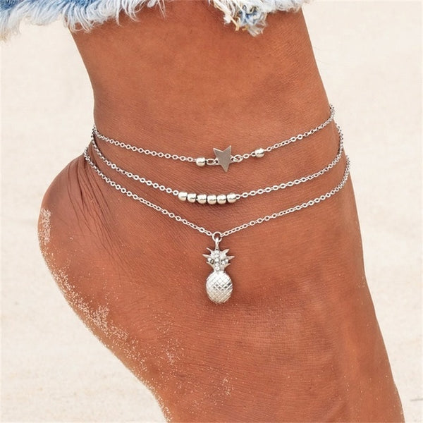 Ankle Chain Pineapple Jewelry Foot Fashion Style Anklets for Women - shopngos