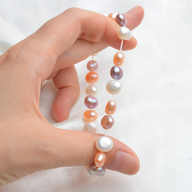 Real Natural Freshwater Pearl Charm Bracelets 8-9mm - shopngos