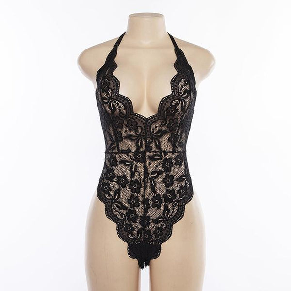 women deep V sheer bodysuits - shopngos