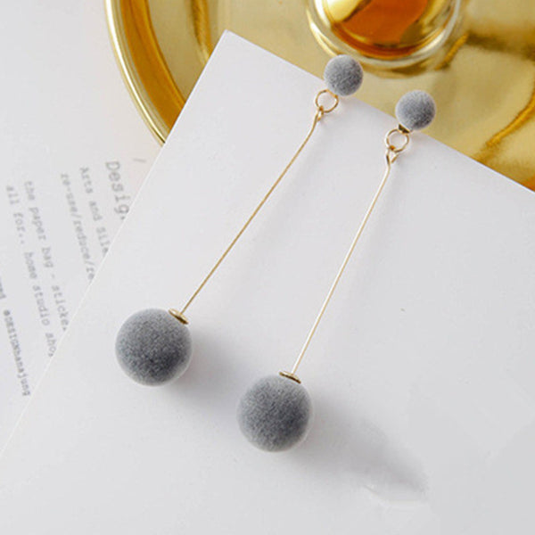 Long Slope Geometric asymmetry Rhinestone circle earrings - shopngos